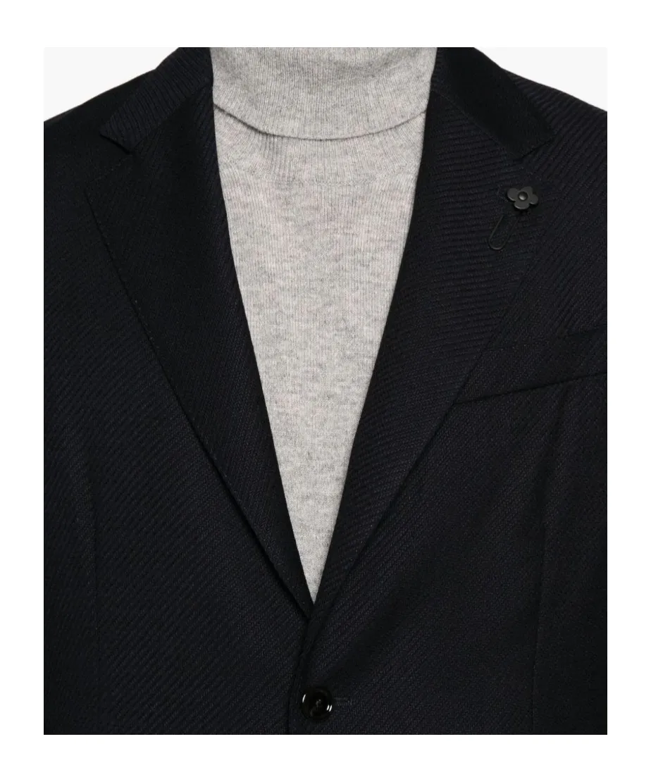 Lardini Long Sleeve Single-Breasted Blazer