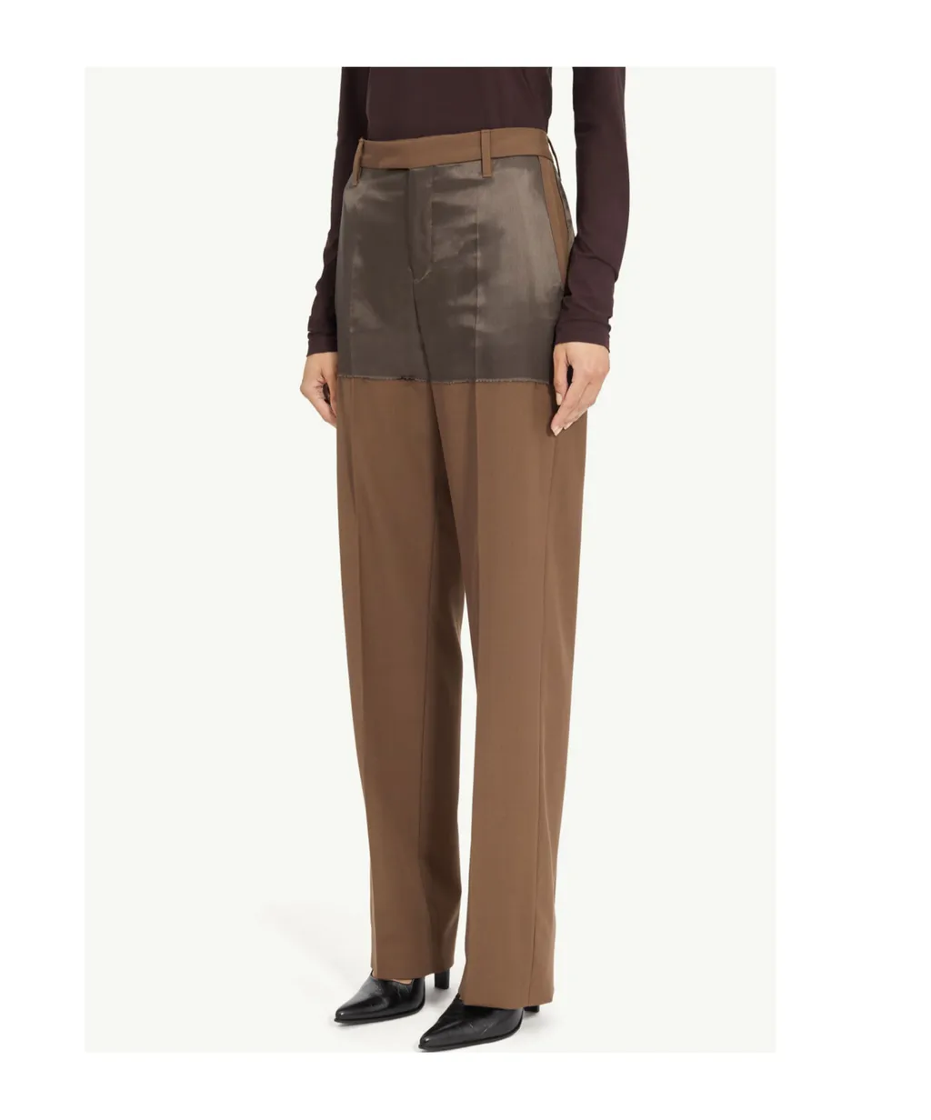Mm6 Maison Margiela Straight Leg Panelled Trousers