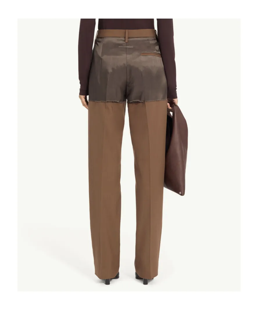 Mm6 Maison Margiela Straight Leg Panelled Trousers
