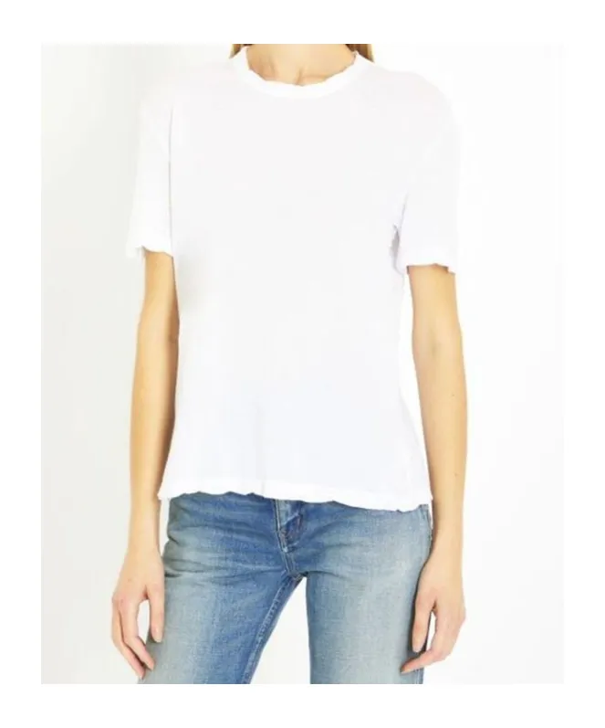 Scallop-Edge Cotton T-Shirt