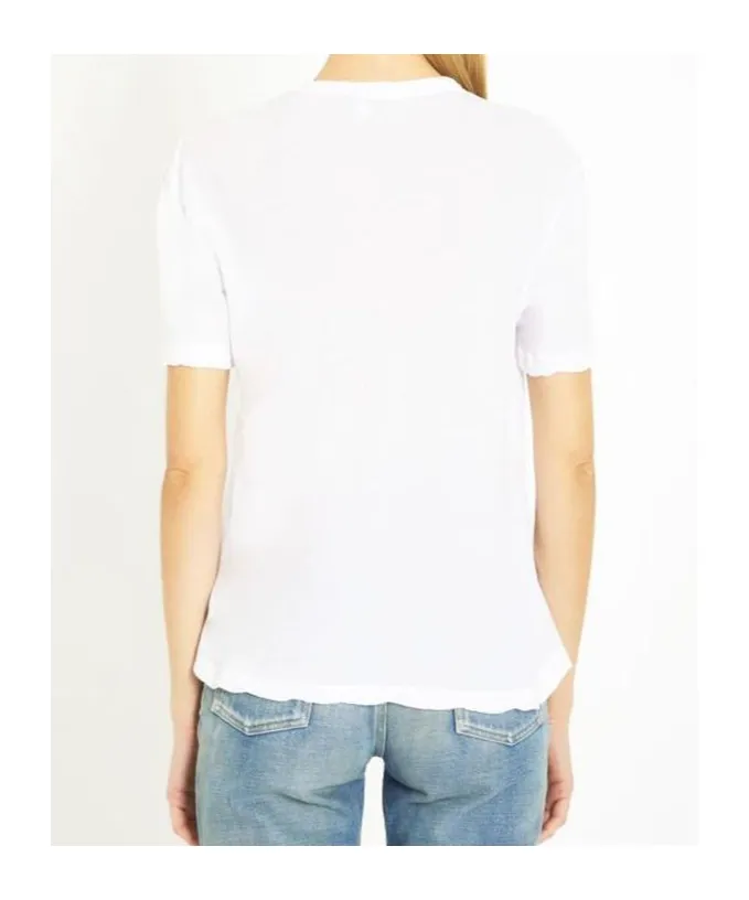 Scallop-Edge Cotton T-Shirt
