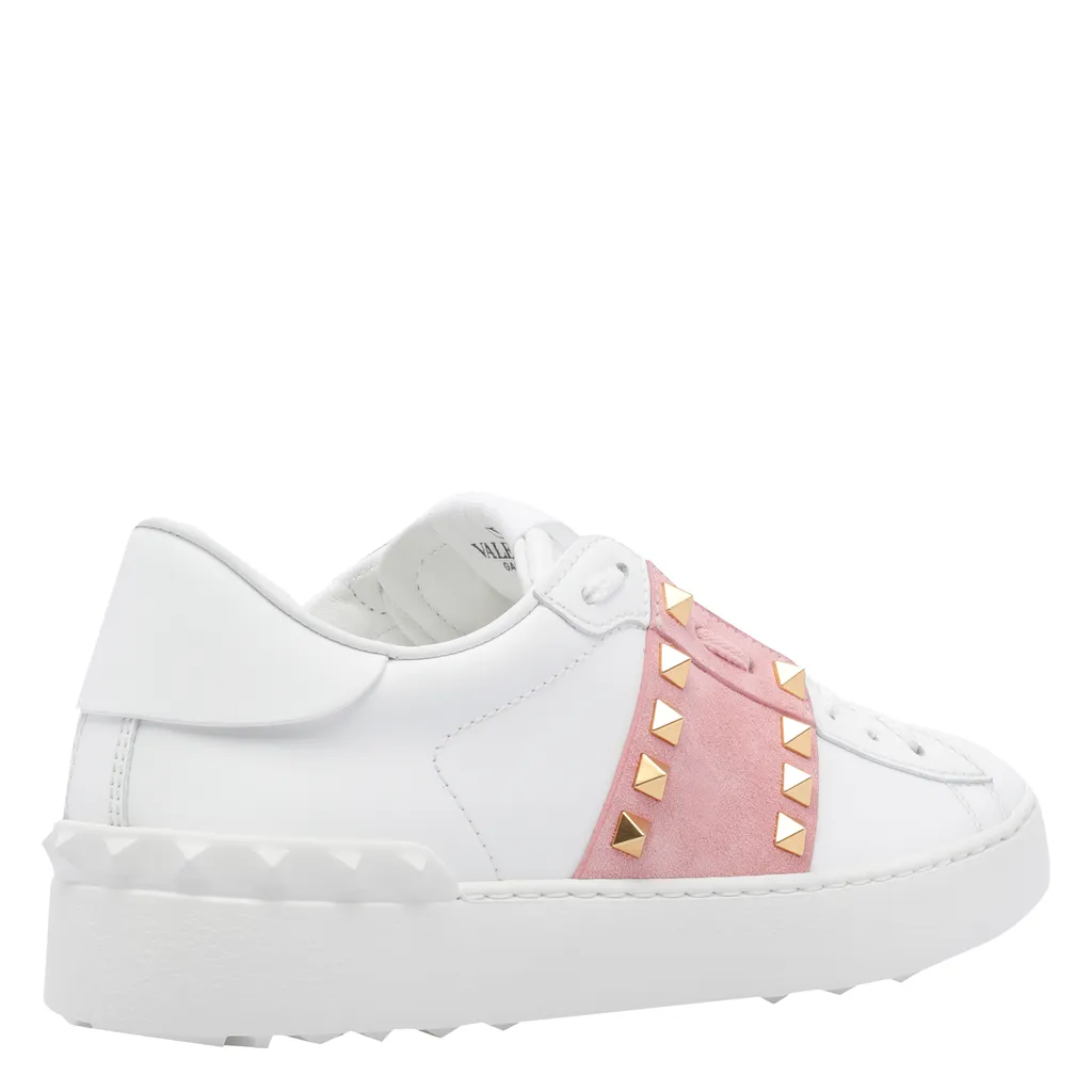 Stud-Embellished Lace-Up Sneakers