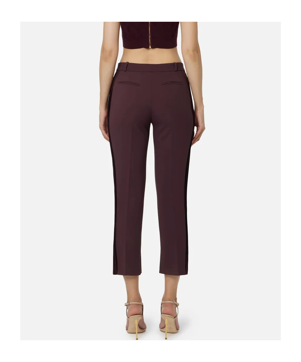 Side-Stripe Split-Hem Trousers