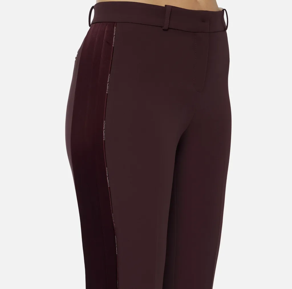 Side-Stripe Split-Hem Trousers