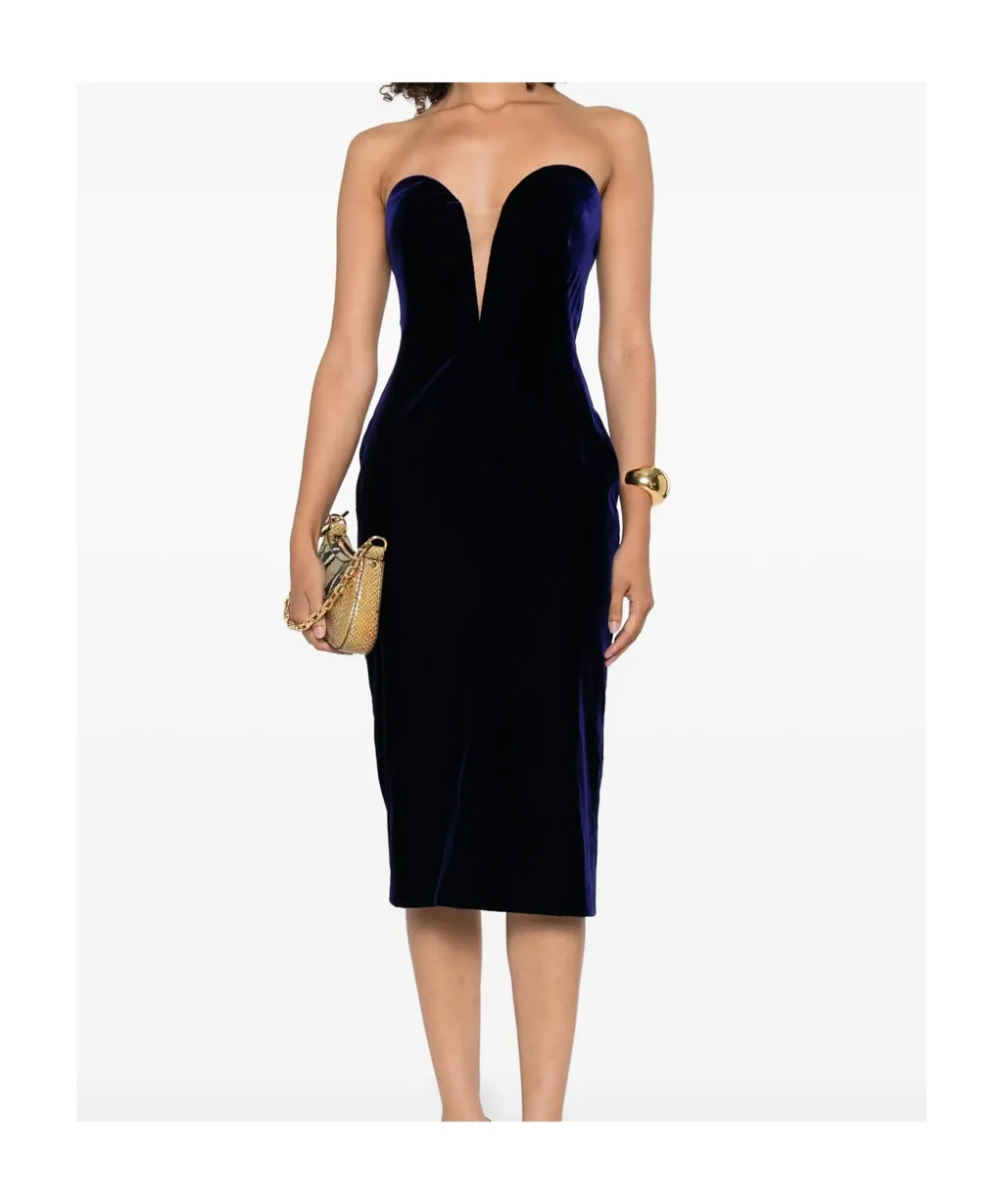 Velvet Strapless Dress