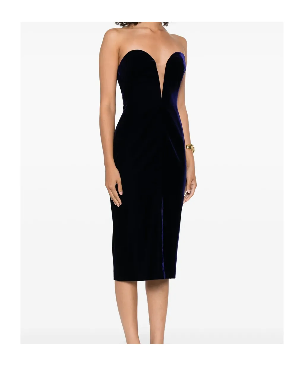Velvet Strapless Dress