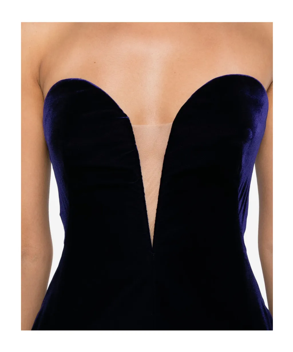 Velvet Strapless Dress