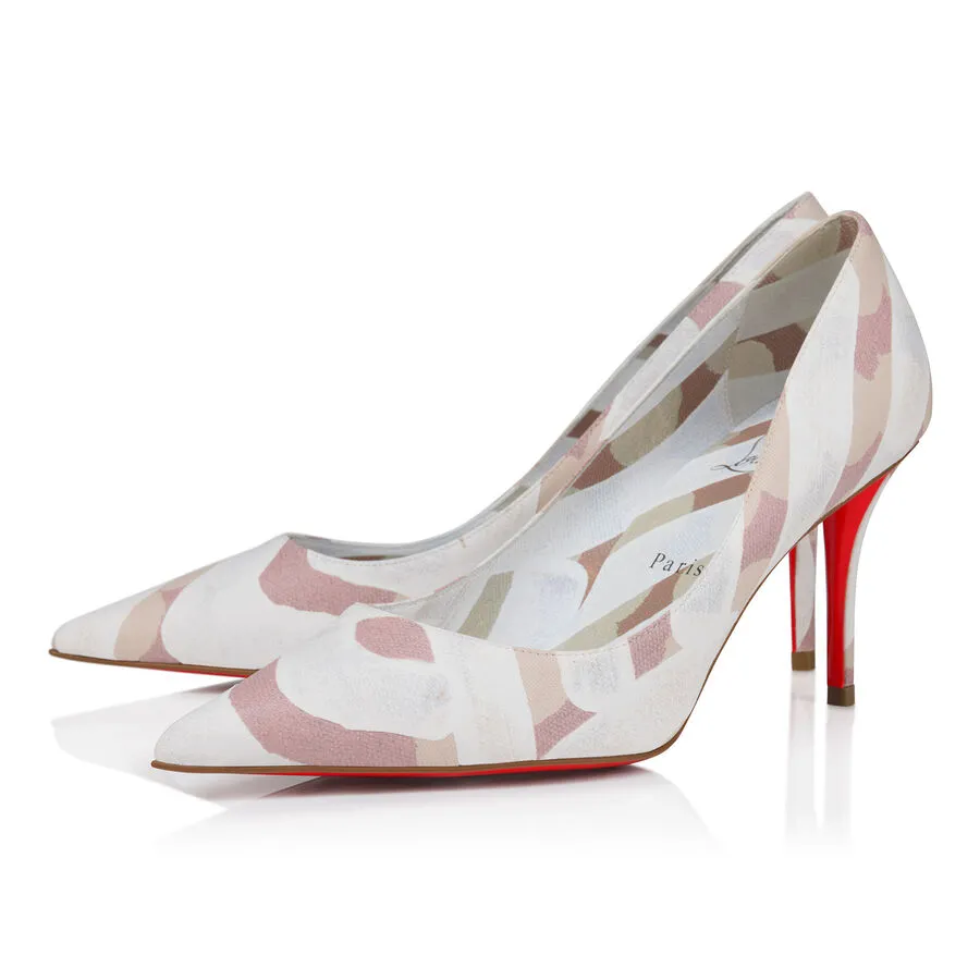 100Mm Striped-Pattern Pointed-Toe Pumps