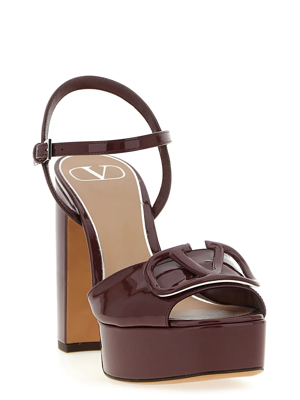 115Mm Vlogo Signature Leather Sandals