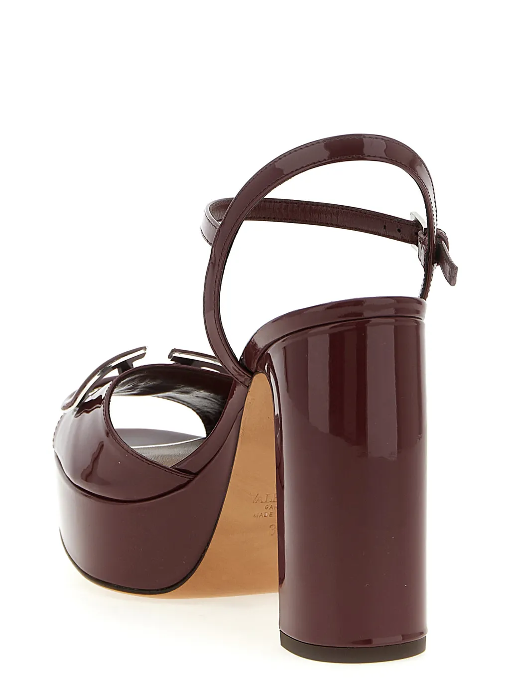 115Mm Vlogo Signature Leather Sandals