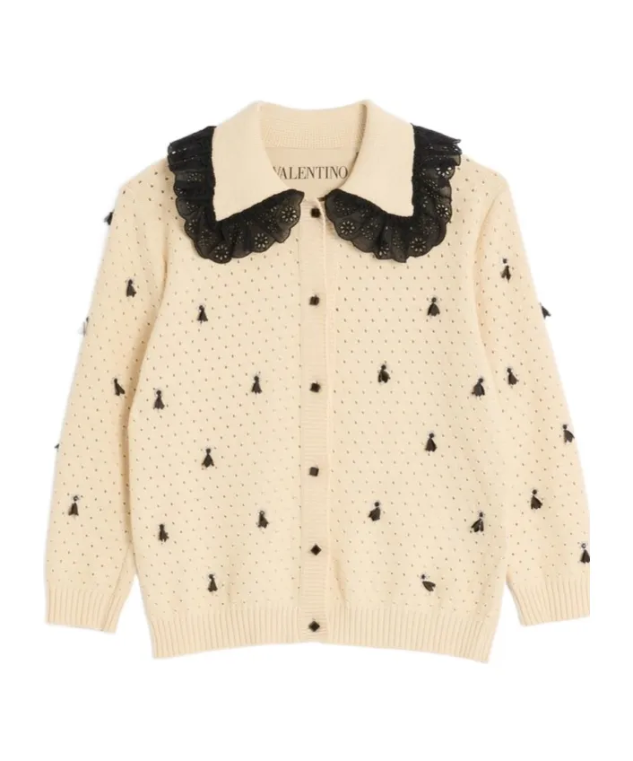 Embroidered Cotton Cardigan
