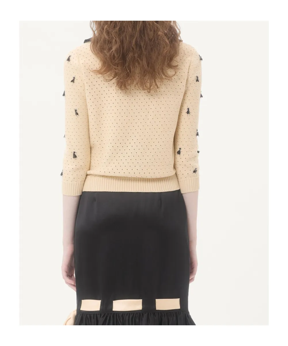 Embroidered Cotton Cardigan