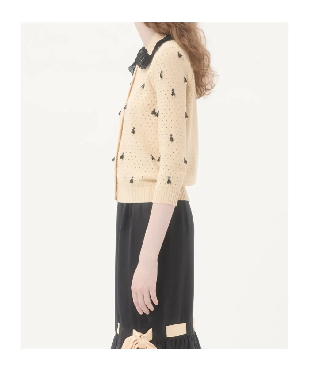 Embroidered Cotton Cardigan