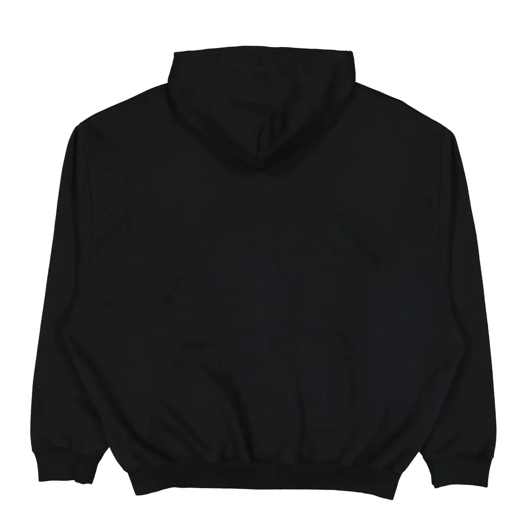 Vetements Logo Embroidered Zip-Up Drawstring Hoodie