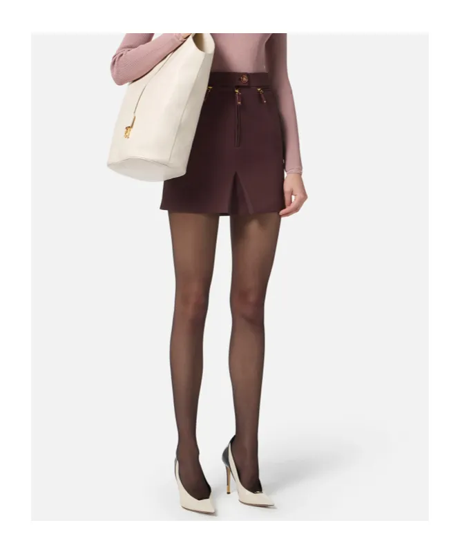Elisabetta Franchi Zipped Double Layer CrÊPe Skirt
