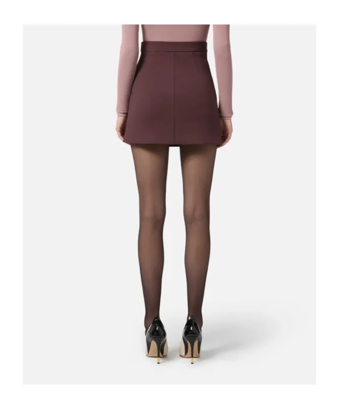 Elisabetta Franchi Zipped Double Layer CrÊPe Skirt
