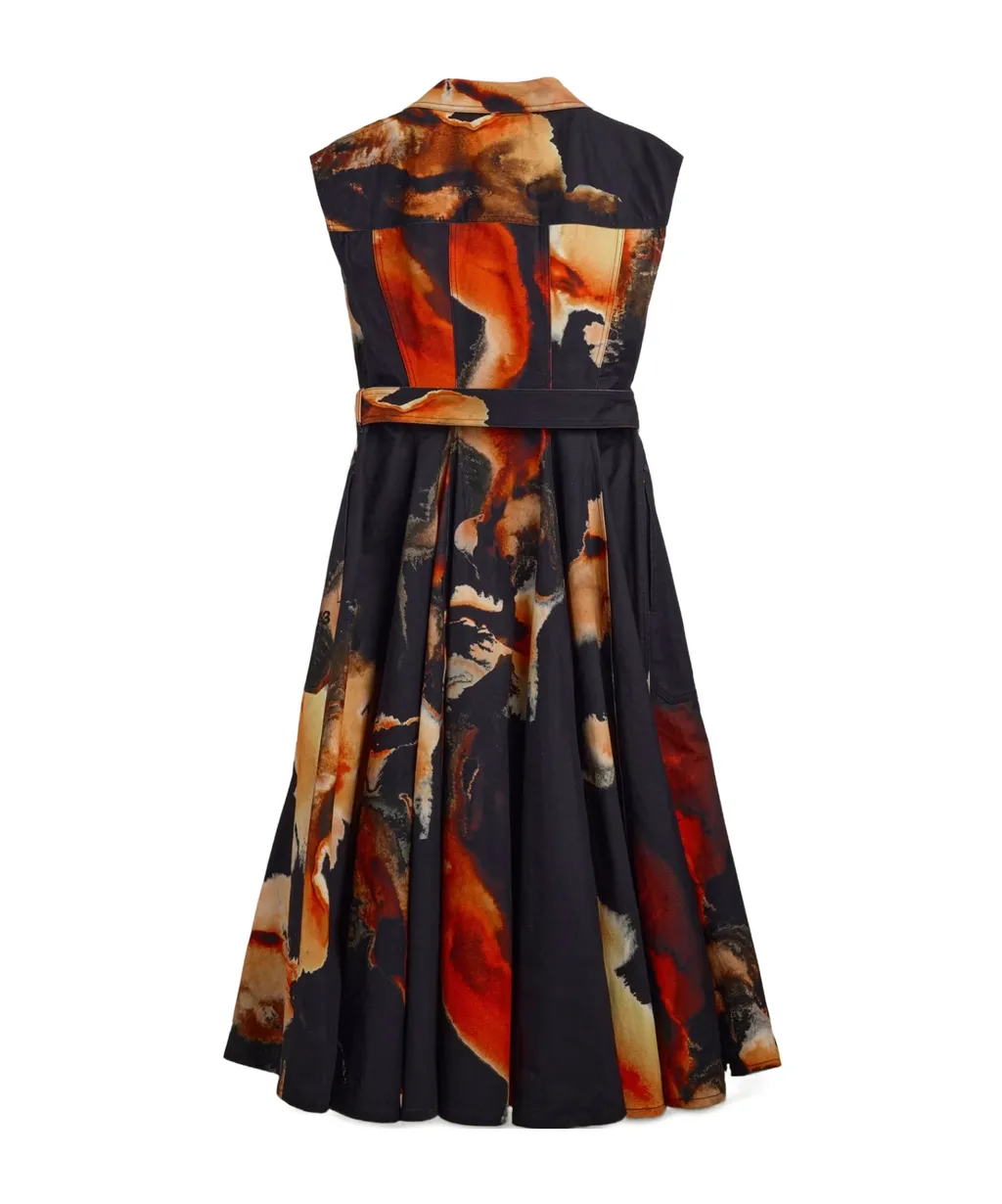 Print Belted Dress