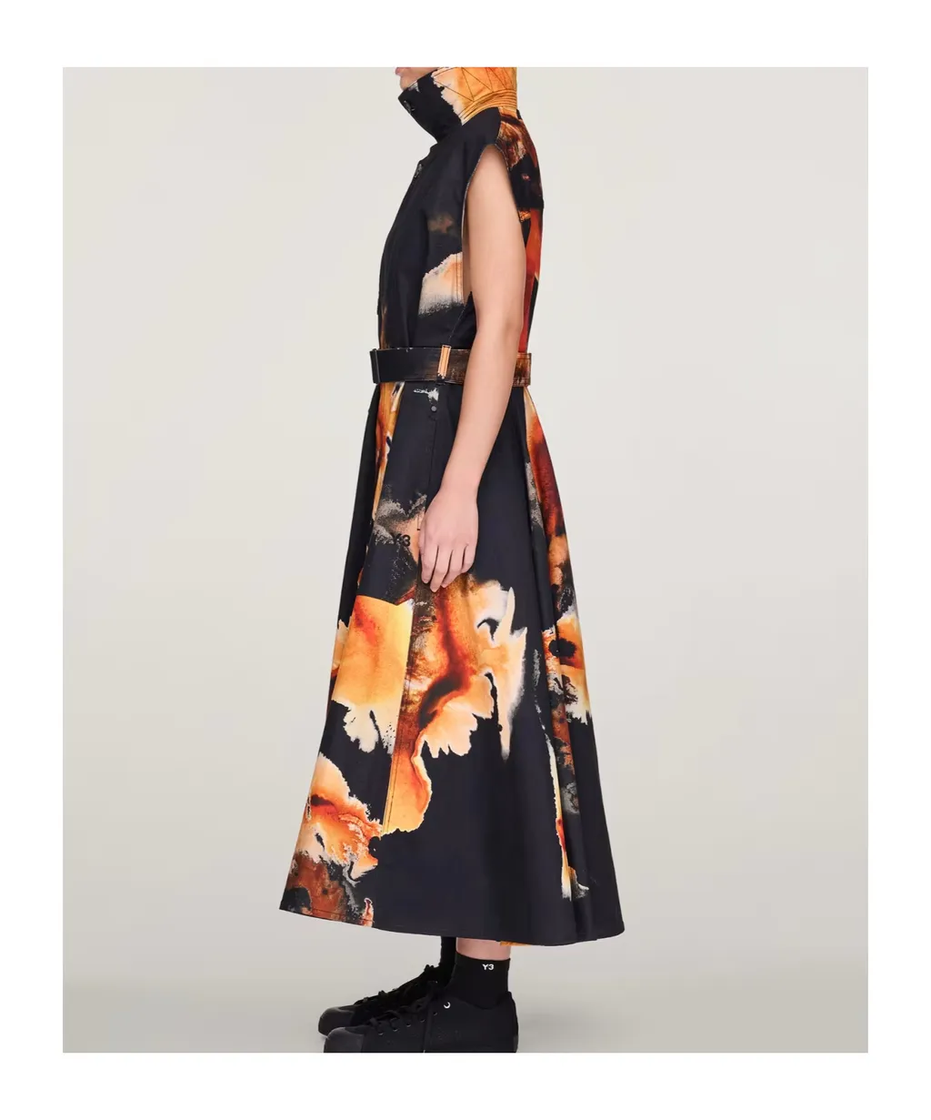 Print Belted Dress