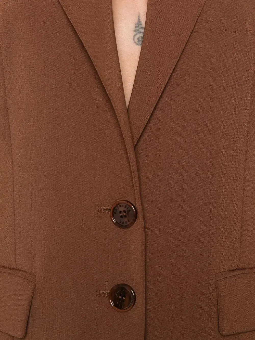 Two-Button Notched-Lapel Blazer