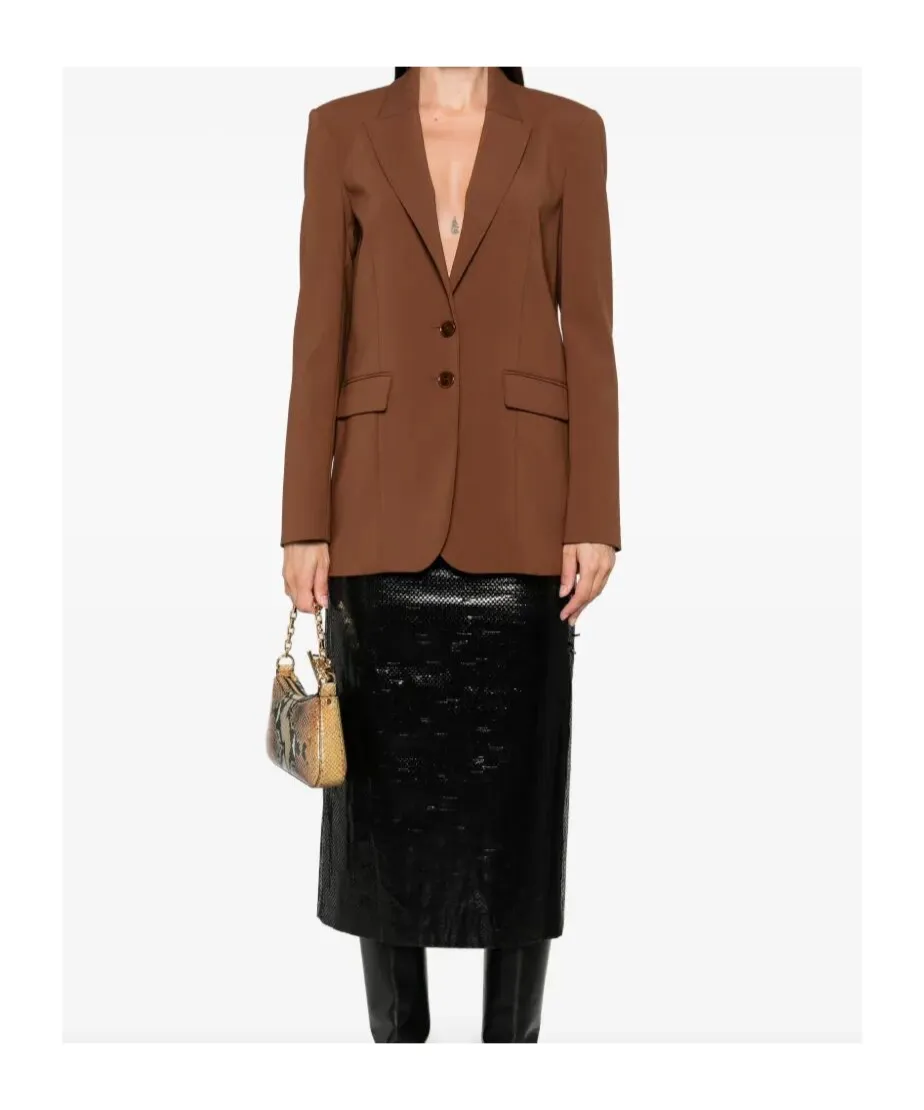 Two-Button Notched-Lapel Blazer
