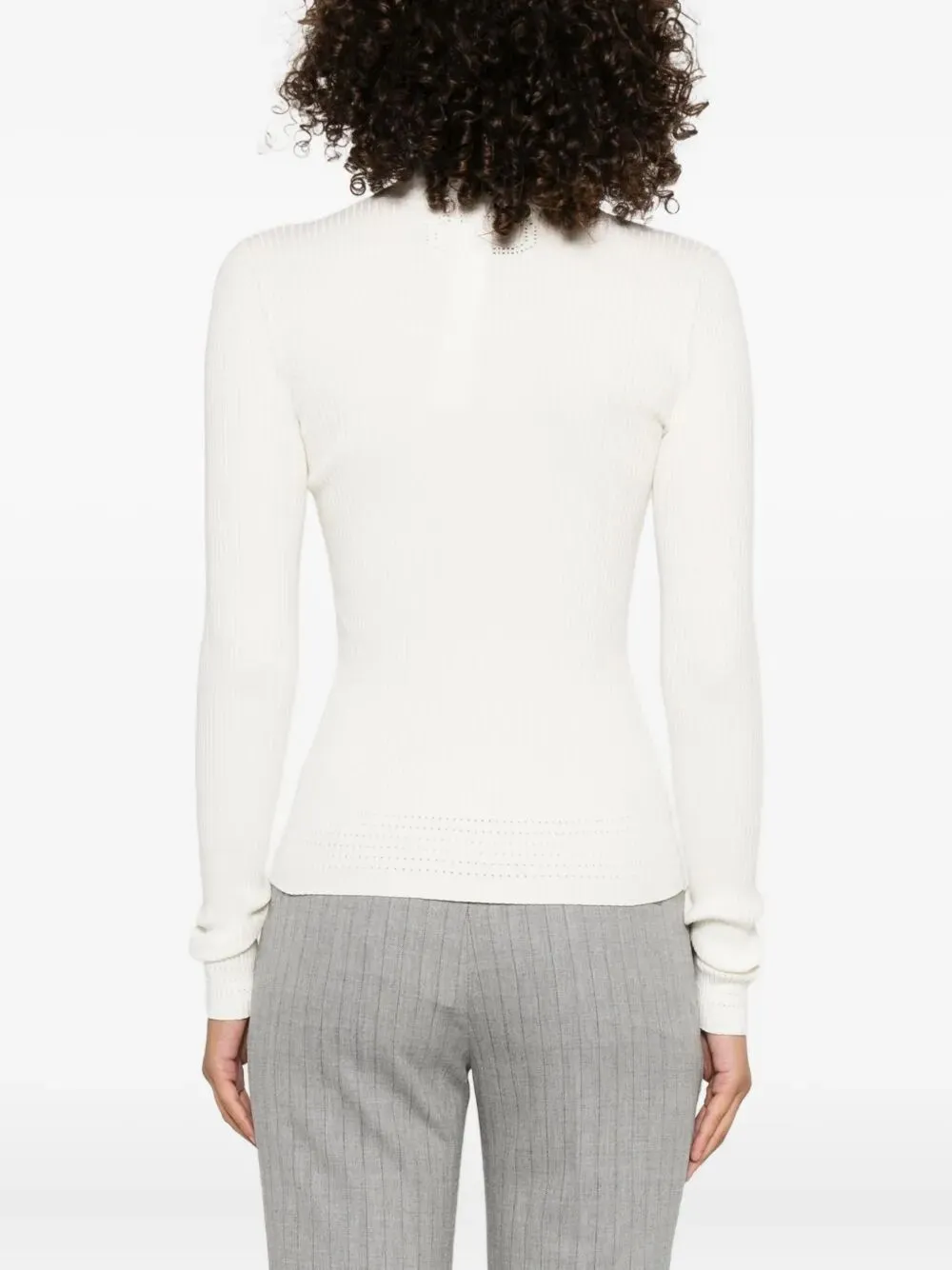 Ribbed Mock-Neck Top