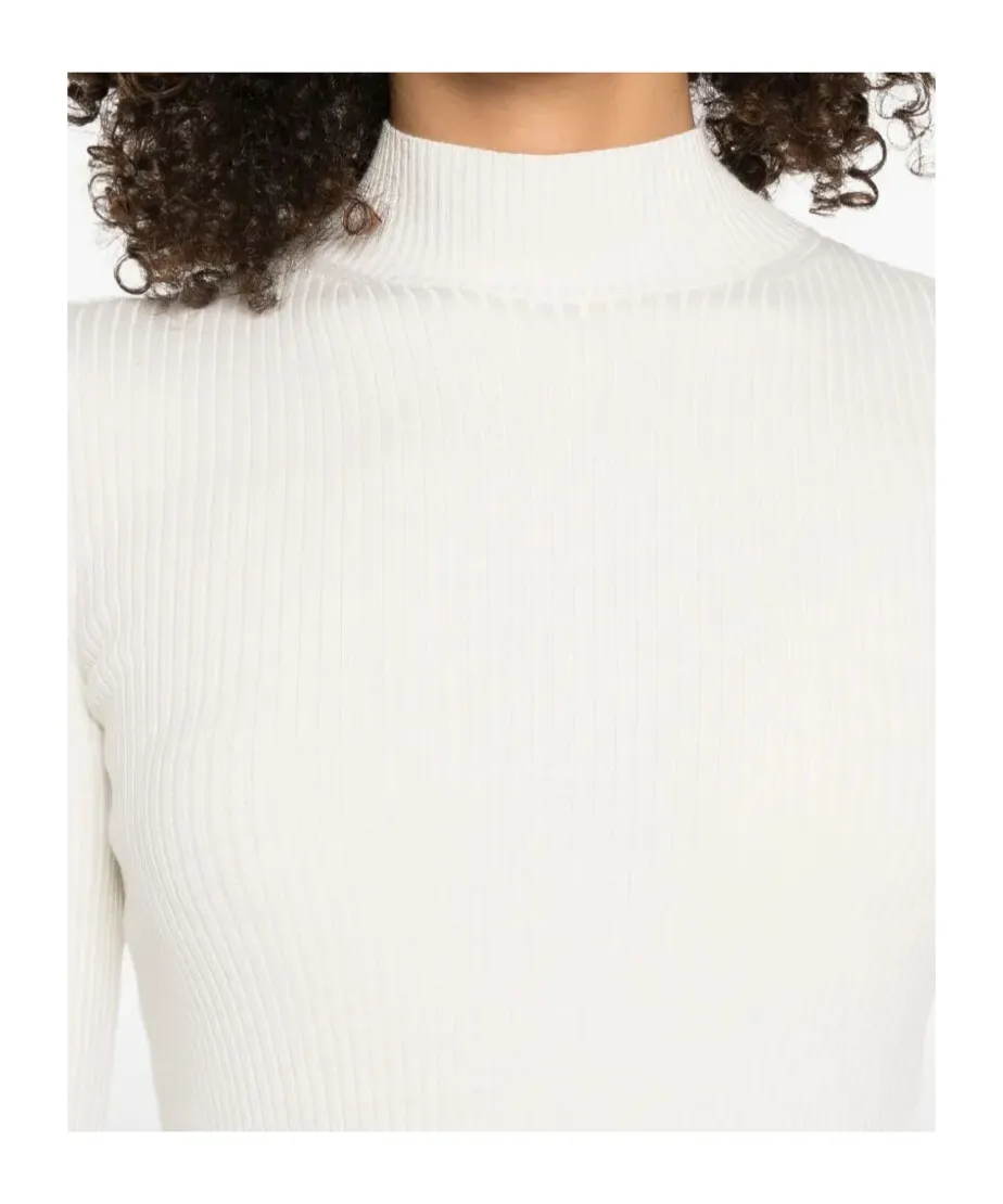 Ribbed Mock-Neck Top
