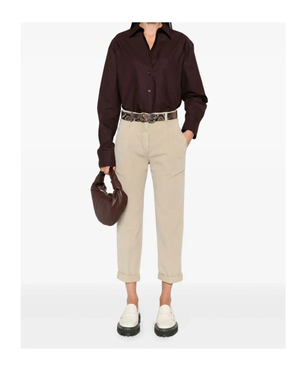 Pleated Cuffed Trousers