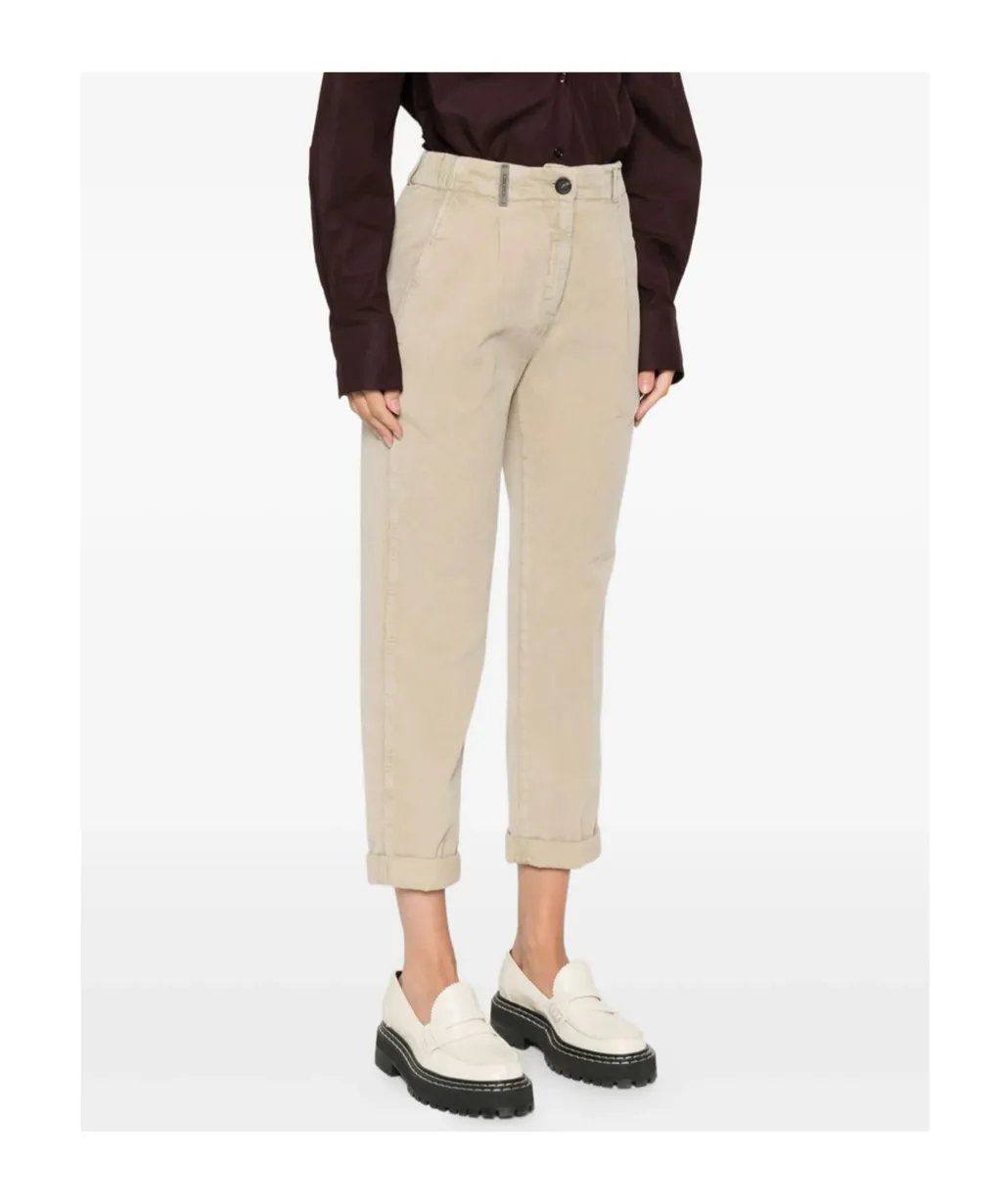 Pleated Cuffed Trousers