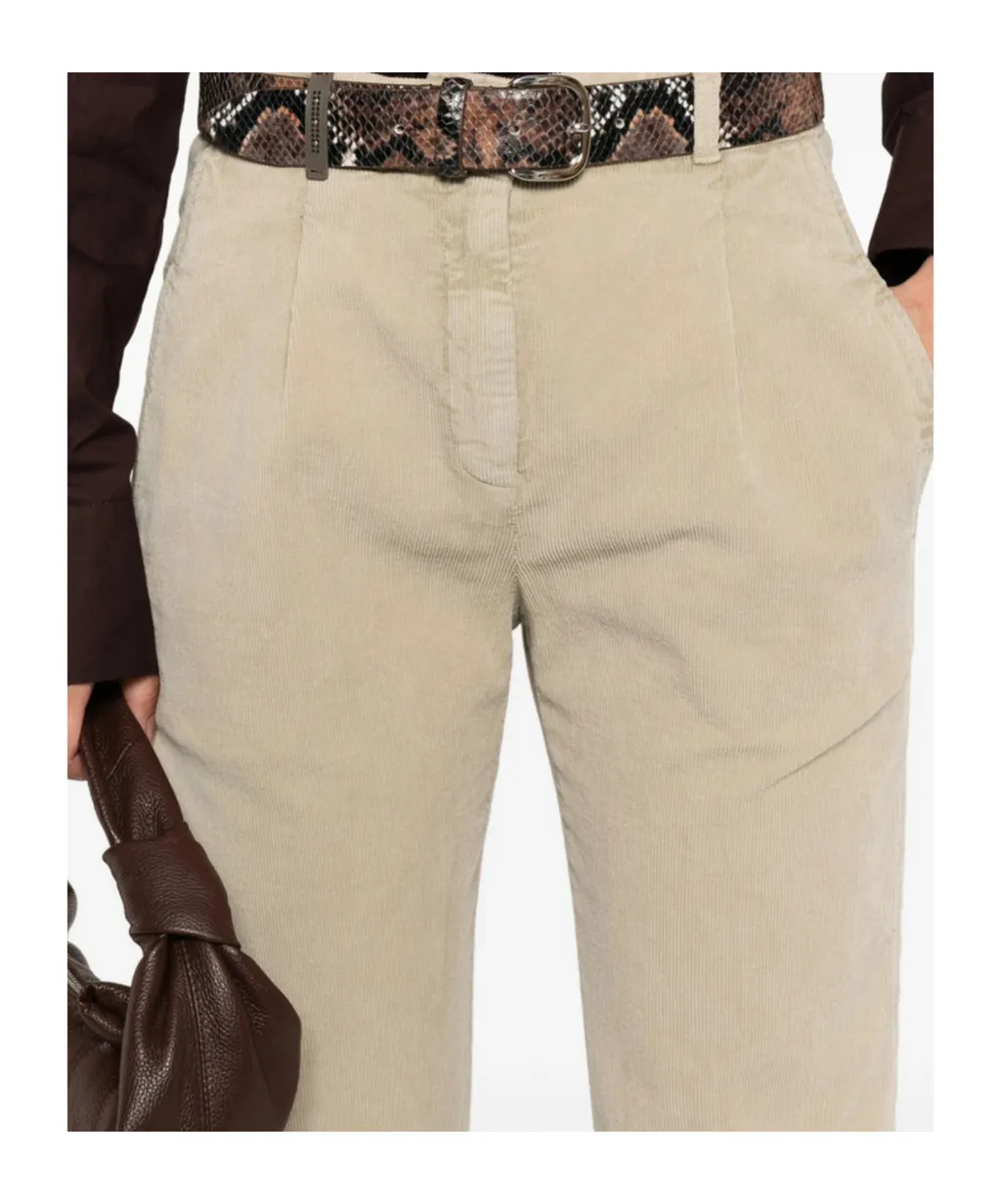 Pleated Cuffed Trousers