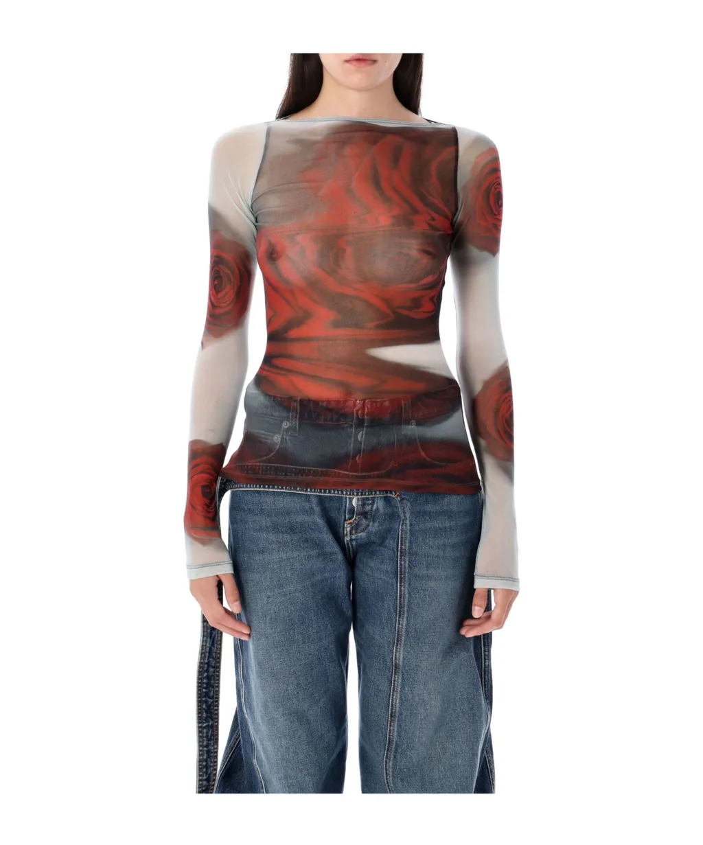 Floral Long-Sleeved T-Shirt