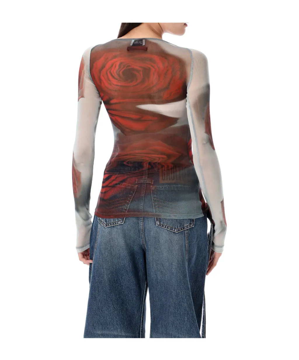 Floral Long-Sleeved T-Shirt