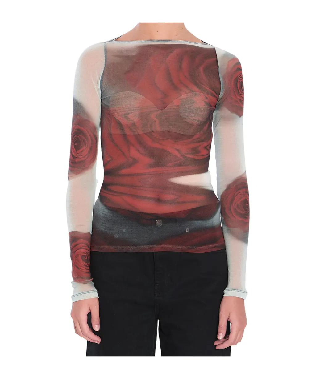 Blurry Roses Top