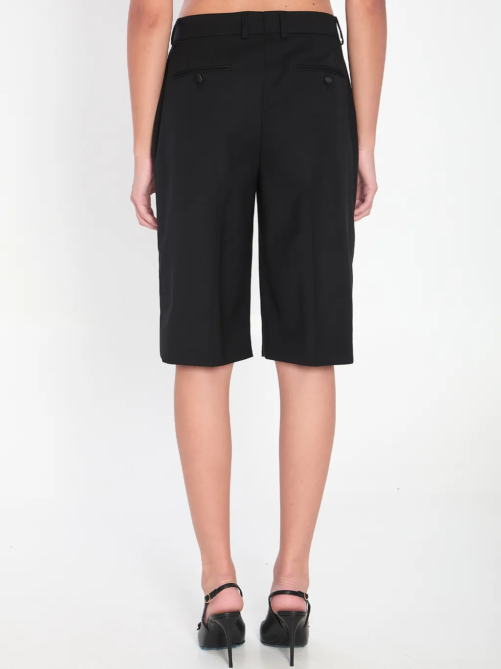 Pleated Wide-Leg Shorts