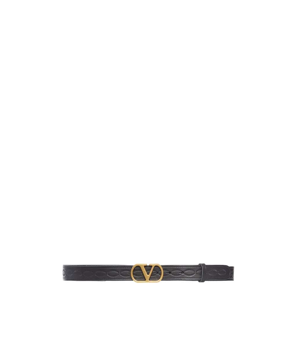 Embossed Leather Belt