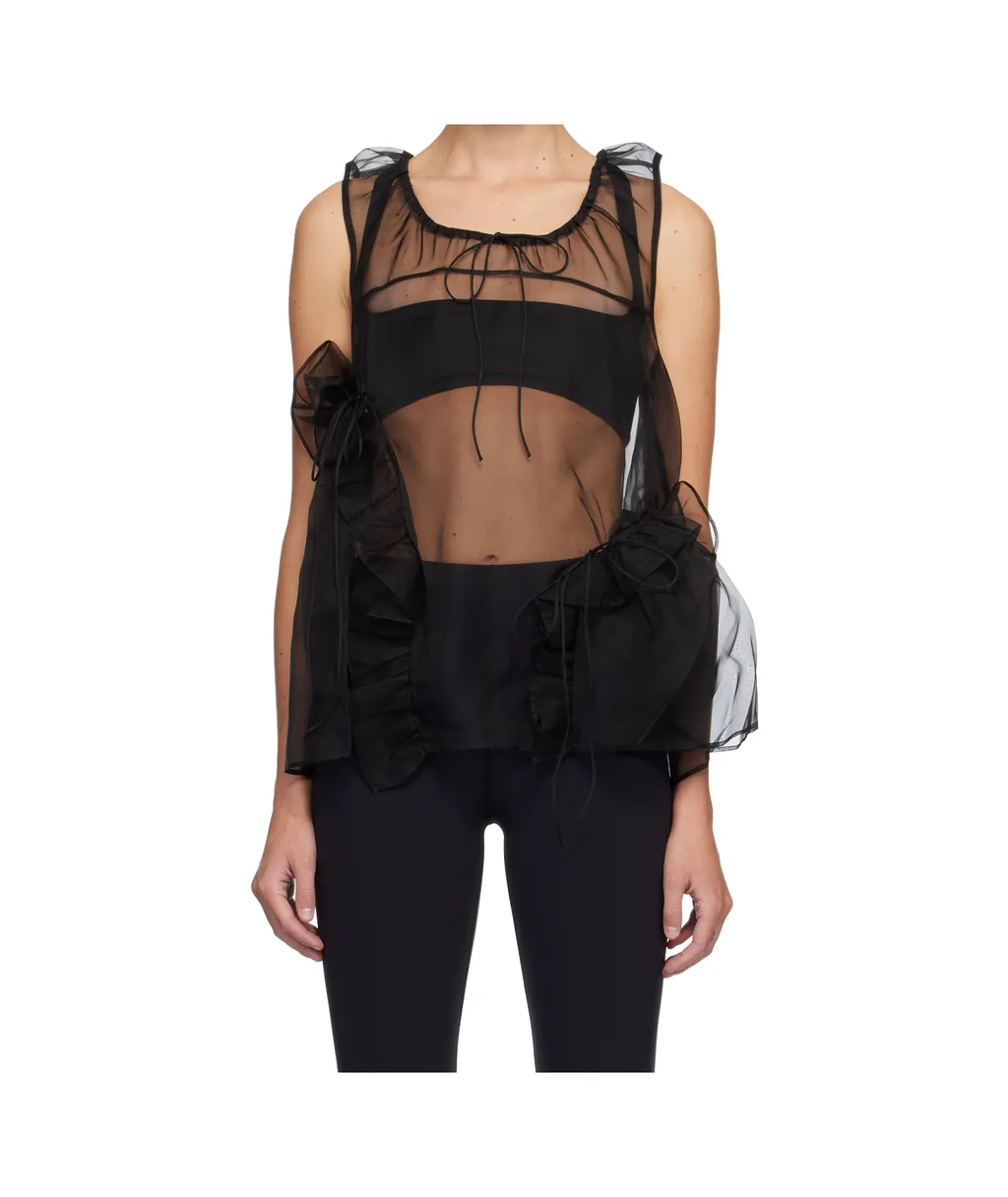 Cecilie Bahnsen Ruffled Organza Top