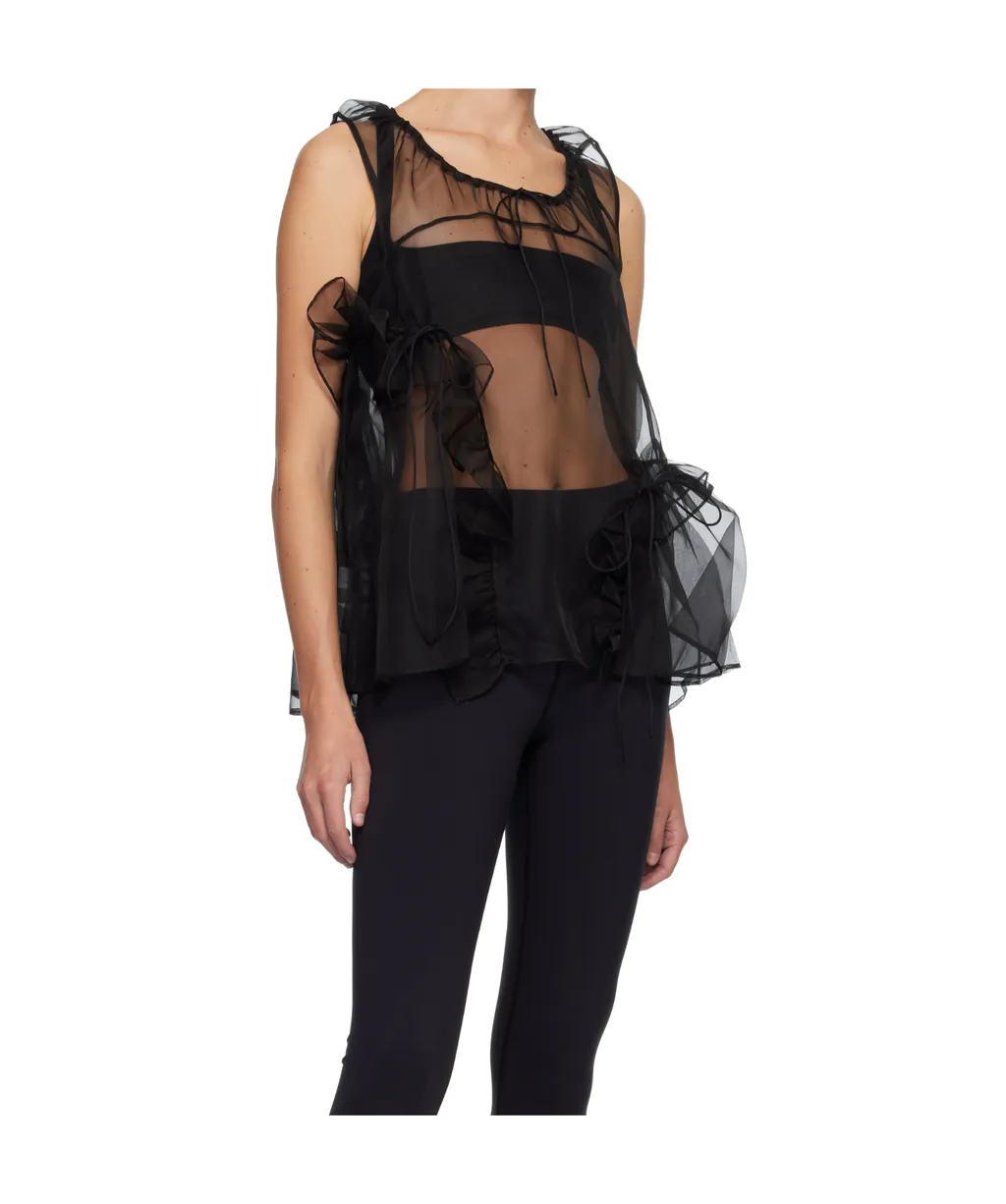 Cecilie Bahnsen Ruffled Organza Top