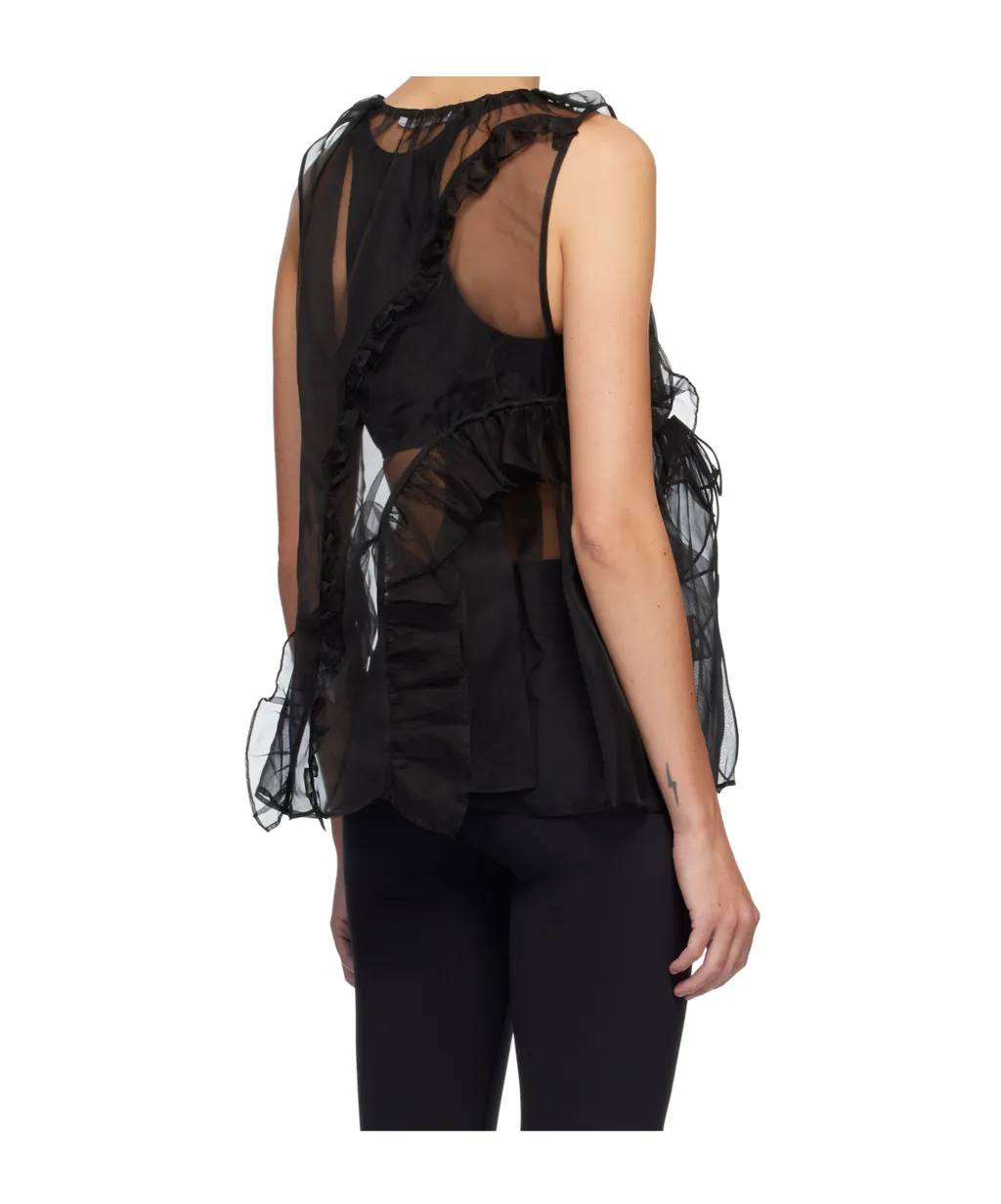Cecilie Bahnsen Ruffled Organza Top
