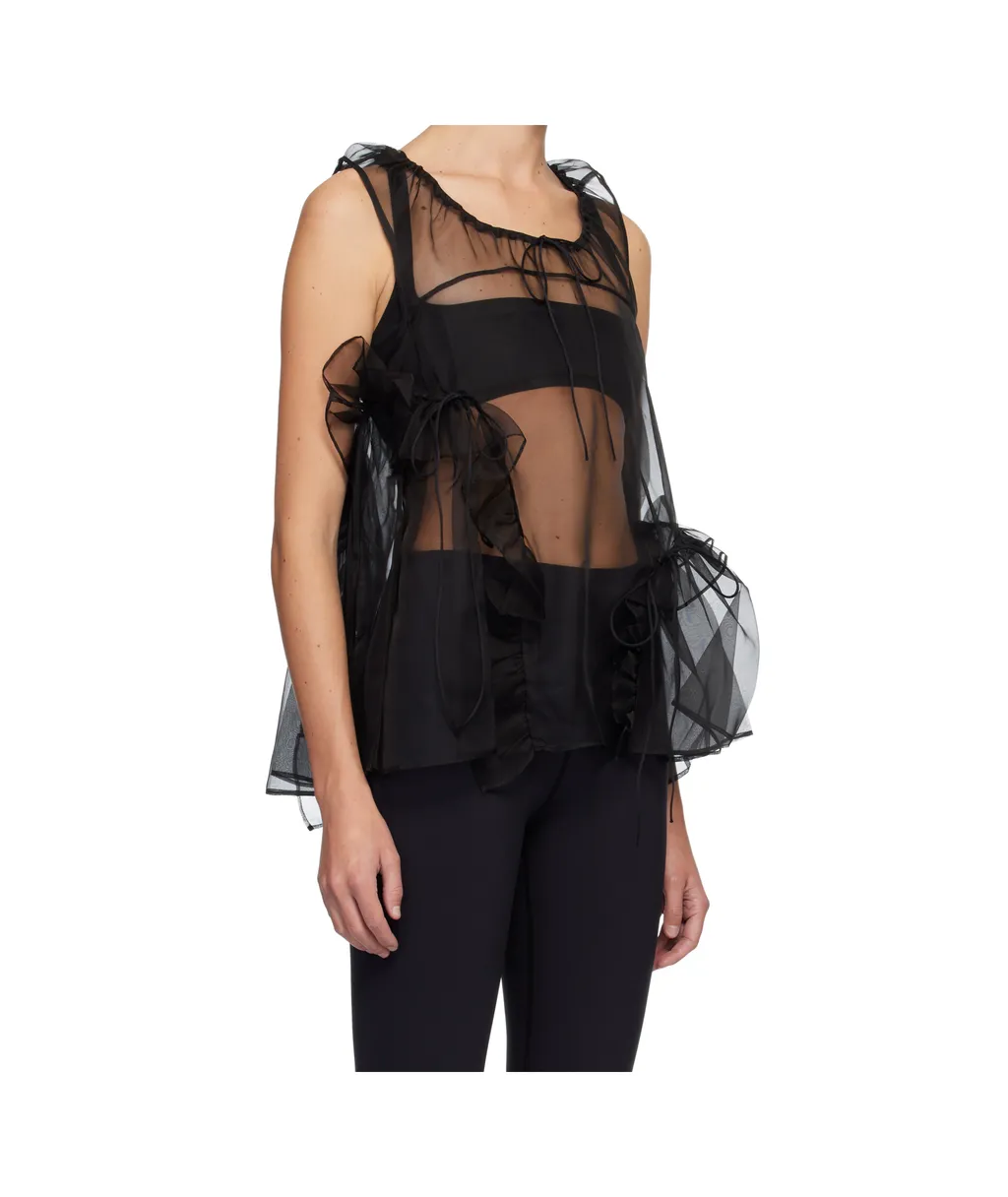 Cecilie Bahnsen Ruffled Organza Top