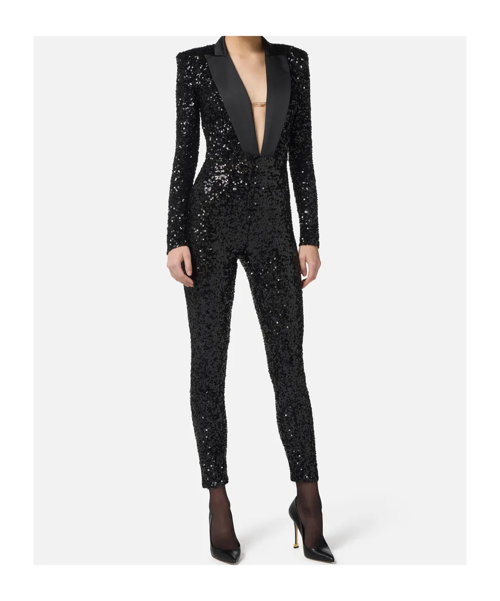 Sequin-Embellished Jumpsuit