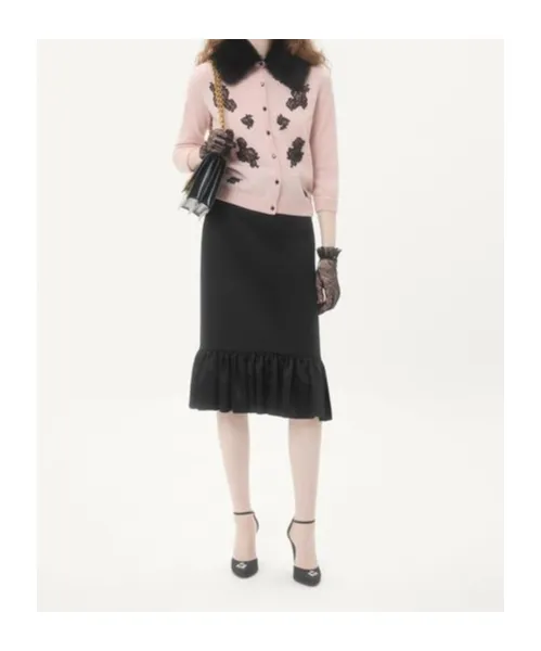 Valentino Lace Embellished Button-Up Cardigan