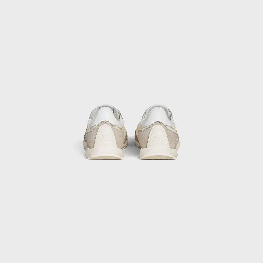 Celine Racer - Low Top Sneaker With Triomphe In Nylon, Suede Calfskin And Calfskin