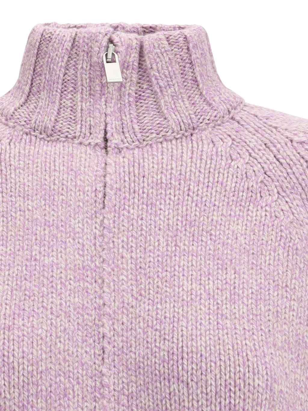 High-Neck Zip-Front Cardigan