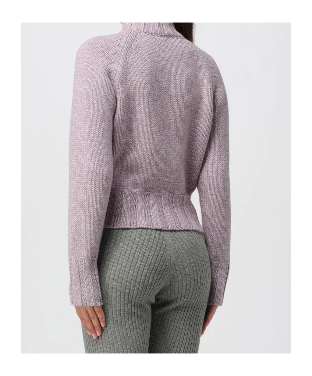 High-Neck Zip-Front Cardigan