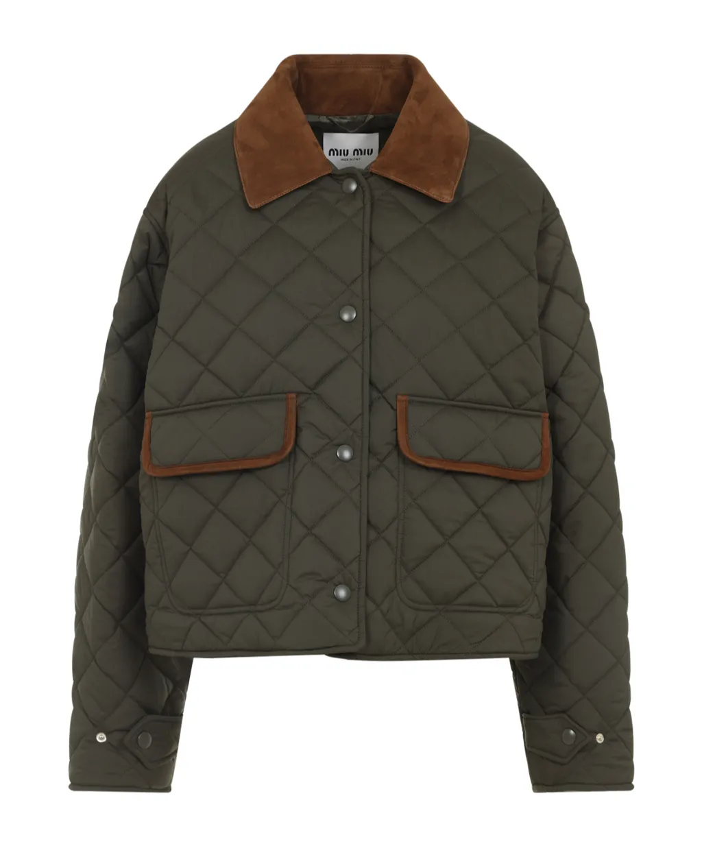 Quilted Technical Pongé Blouson Jacket