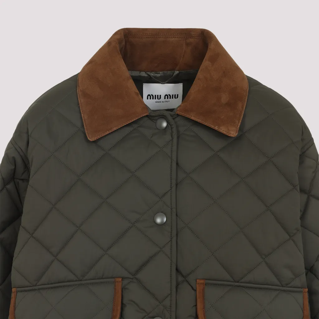 Quilted Technical Pongé Blouson Jacket
