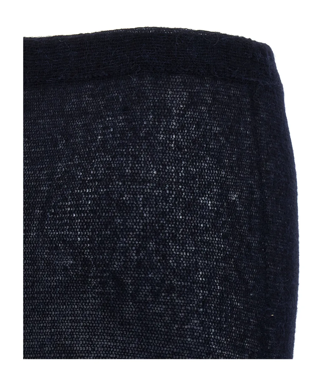 Elastic-Waistband Flared Midi Skirt