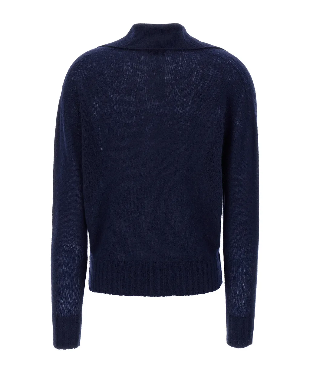 V-Neck Cashmere-Silk Blend Sweater