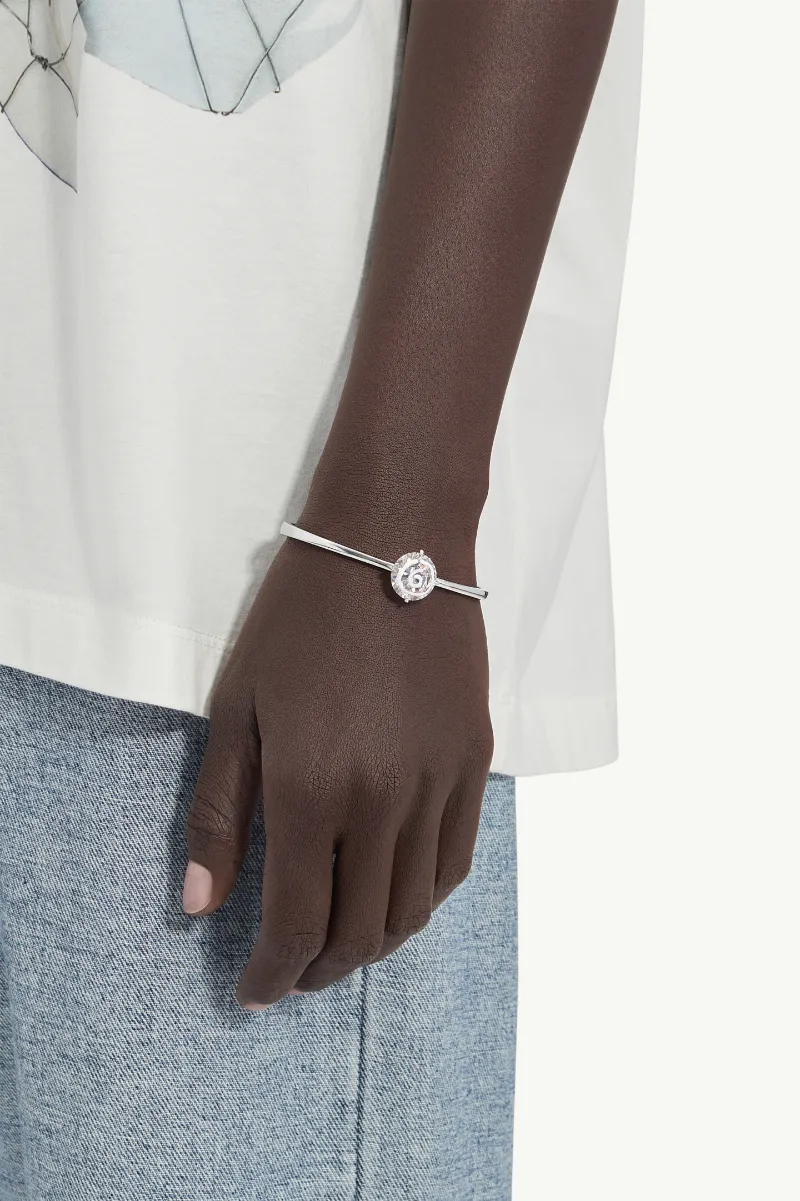 Crystal-Rose Cuff Bracelet