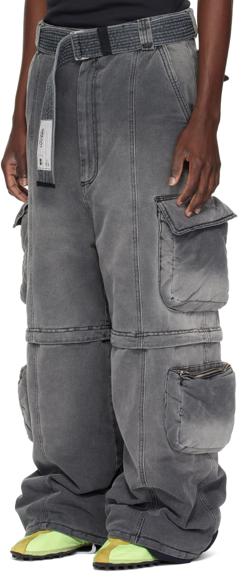 Wadded Denim Overalls