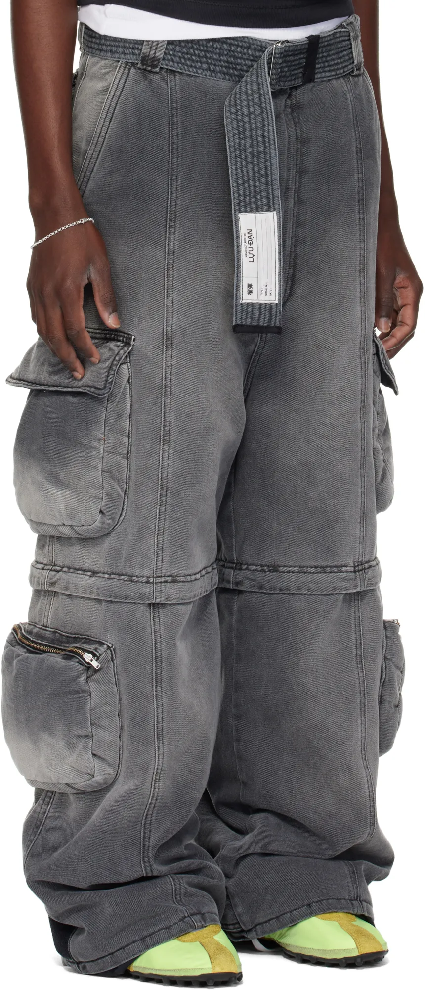 Wadded Denim Overalls